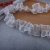 In stock: 3.3cm Organza pleated center thread clothing, toys, home textile accessories, DIY handmade shoes, hats, discounted lace Application Scenario